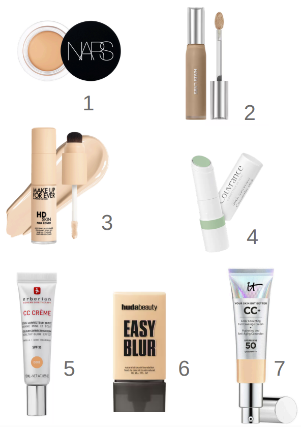 Sélection de produits maquillage pour camoufler l'acné